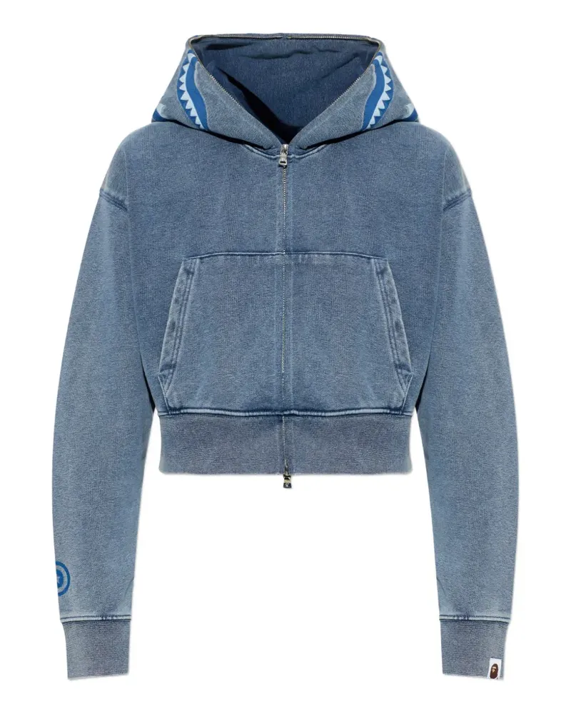 BAPE Shark cropped hoodie - Blau Blau