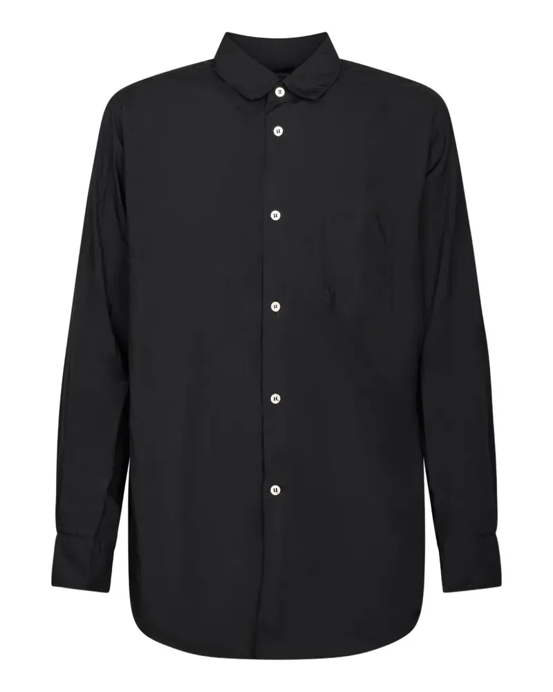 Comme des Garçons Peter Pan-collar chest-pocket shirt - Schwarz Schwarz
