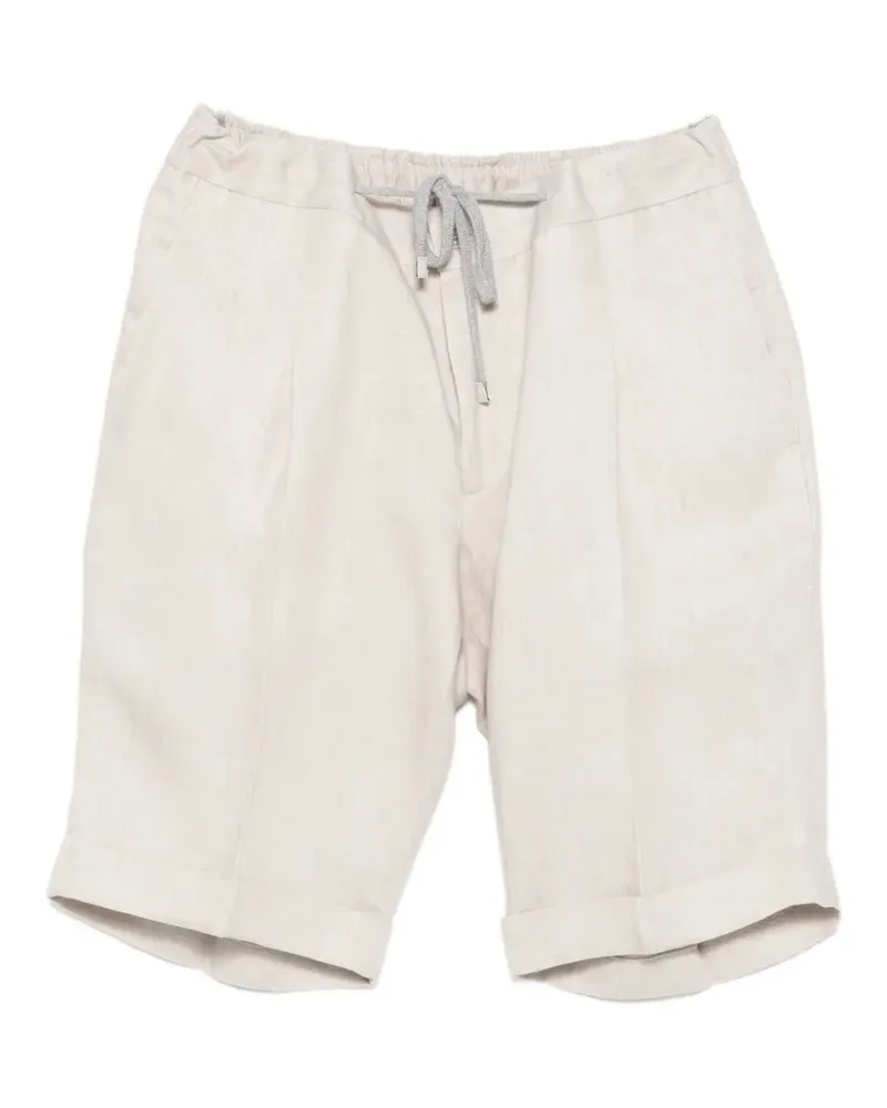 BARBA drawstring pleated shorts - Nude Nude