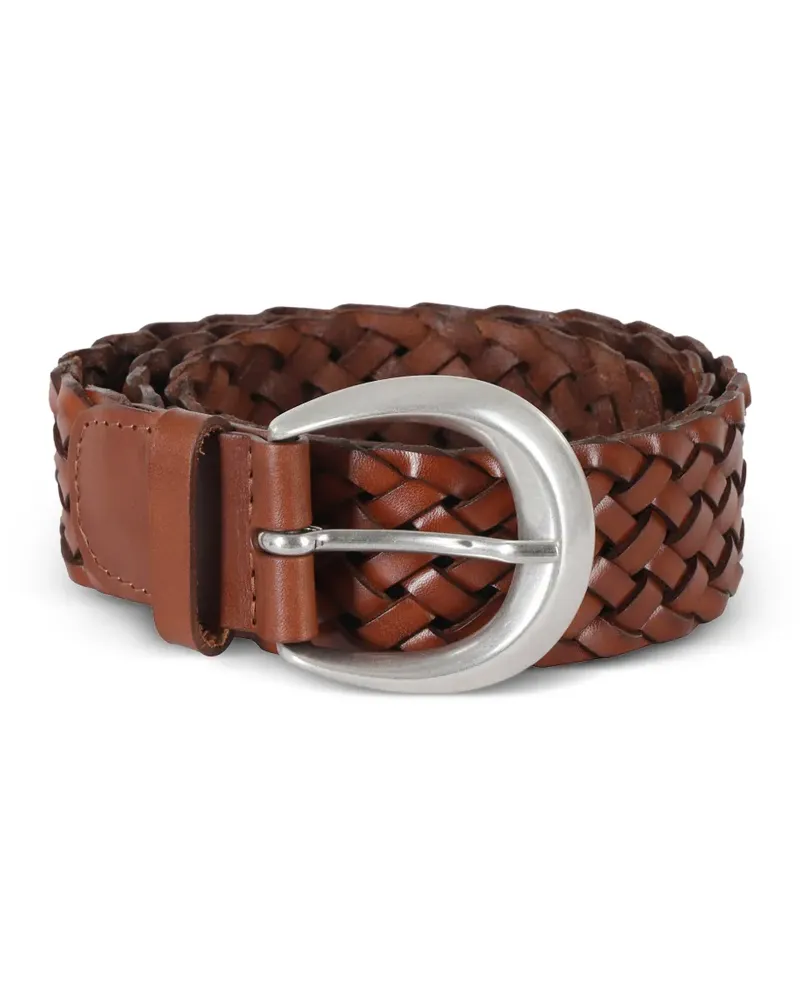 Orciani braided leather belt - Braun Braun