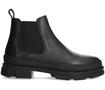 Chelsea-Boots mit elastischen Einsätzen - Schwarz