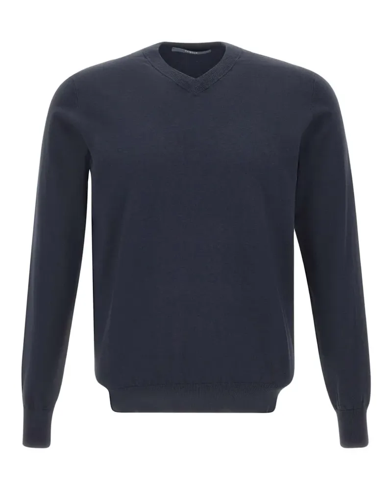 People of Shibuya Semi Brighton V-neck knit - Blau Blau
