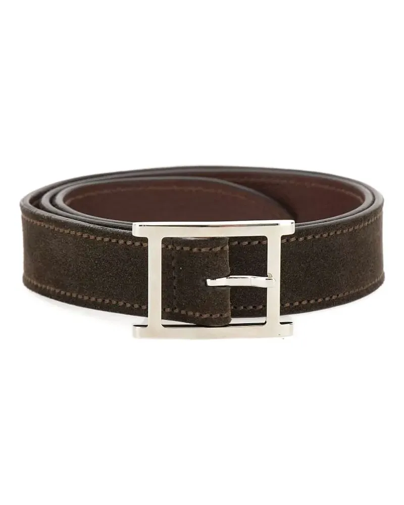 Orciani rectangular-buckle belt - Braun Braun