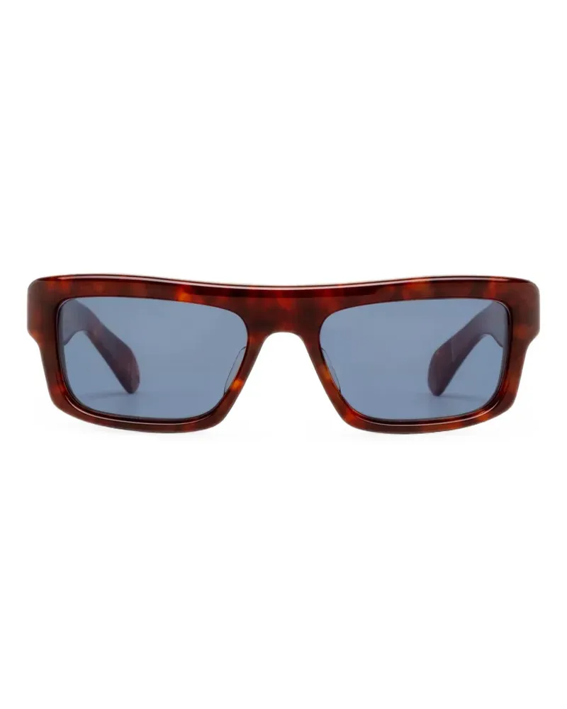 Jacques Marie Mage Cleavon Sonnenbrille mit eckigem Gestell - Braun Braun