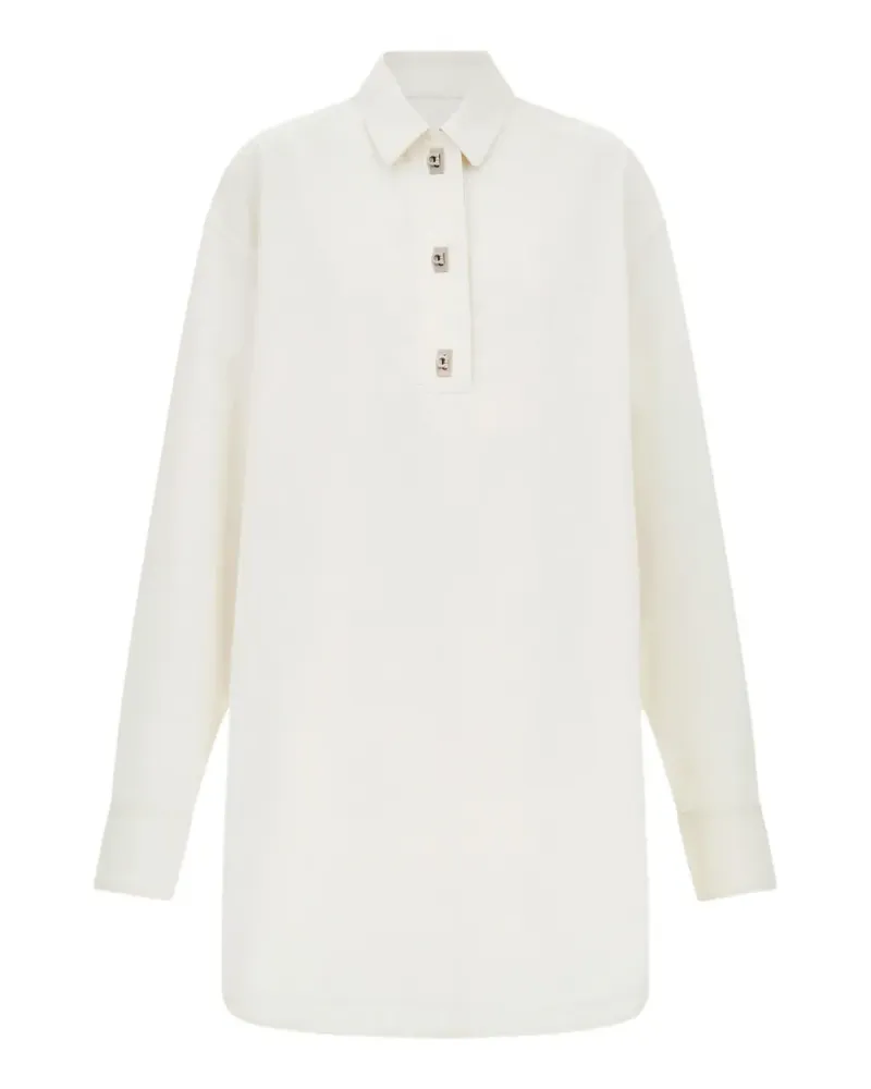 Ferragamo cotton and silk shirt dress - Weiß Weiß