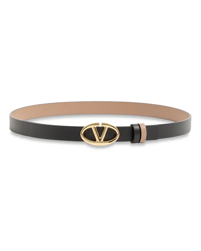 Valentino Garavani VLogo The Bold Edition reversible calfskin belt 20 mm - Schwarz Schwarz