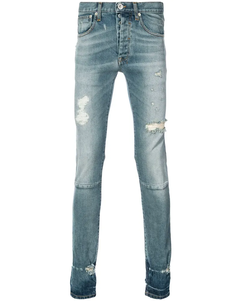 Unravel Skinny-Jeans mit Distressed-Optik - Blau Blau