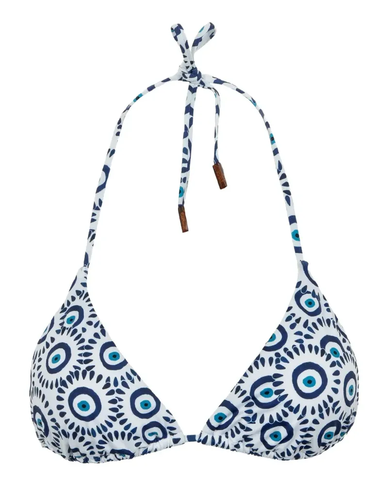 Vilebrequin eye-print side-tie swimsuit - Weiß Weiß