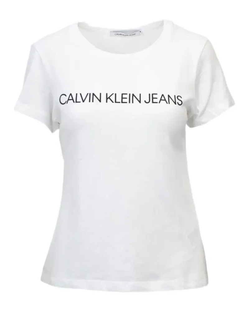 Calvin Klein T-Shirt mit Logo-Print - Weiß Weiß