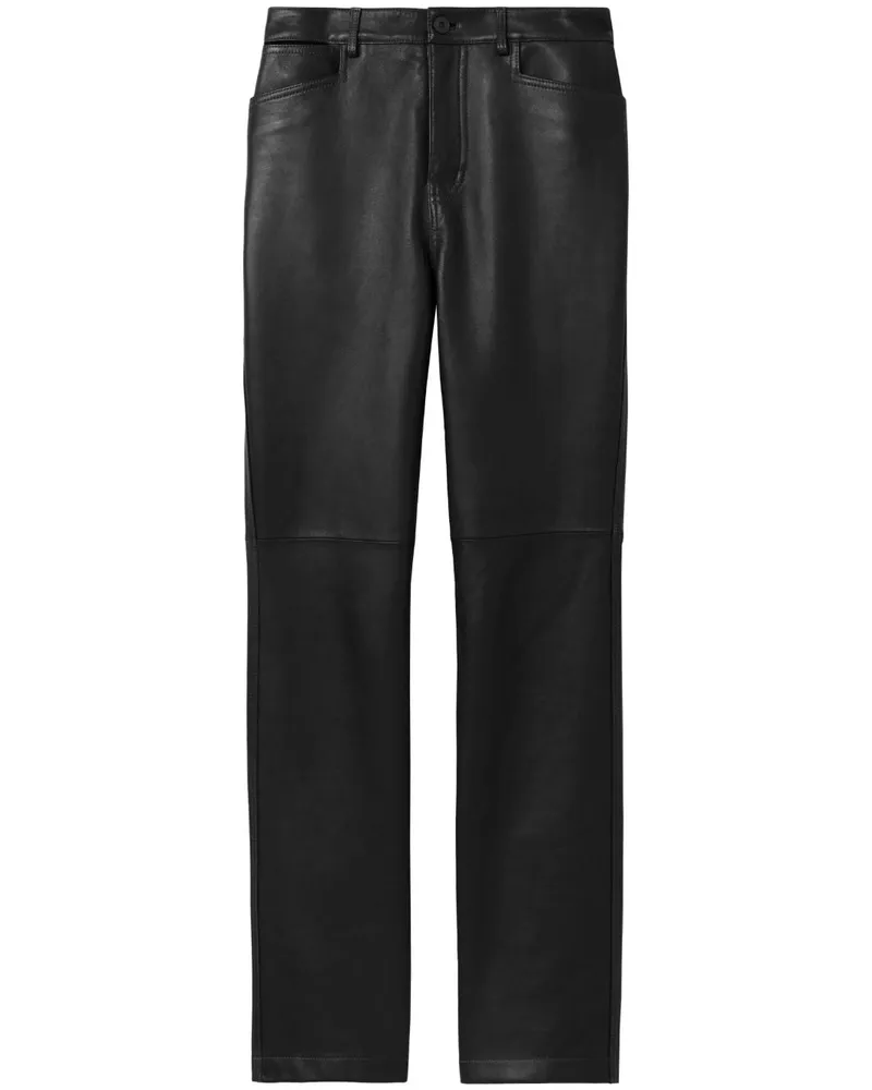 Proenza Schouler Gerade Hose aus Leder - Schwarz Schwarz