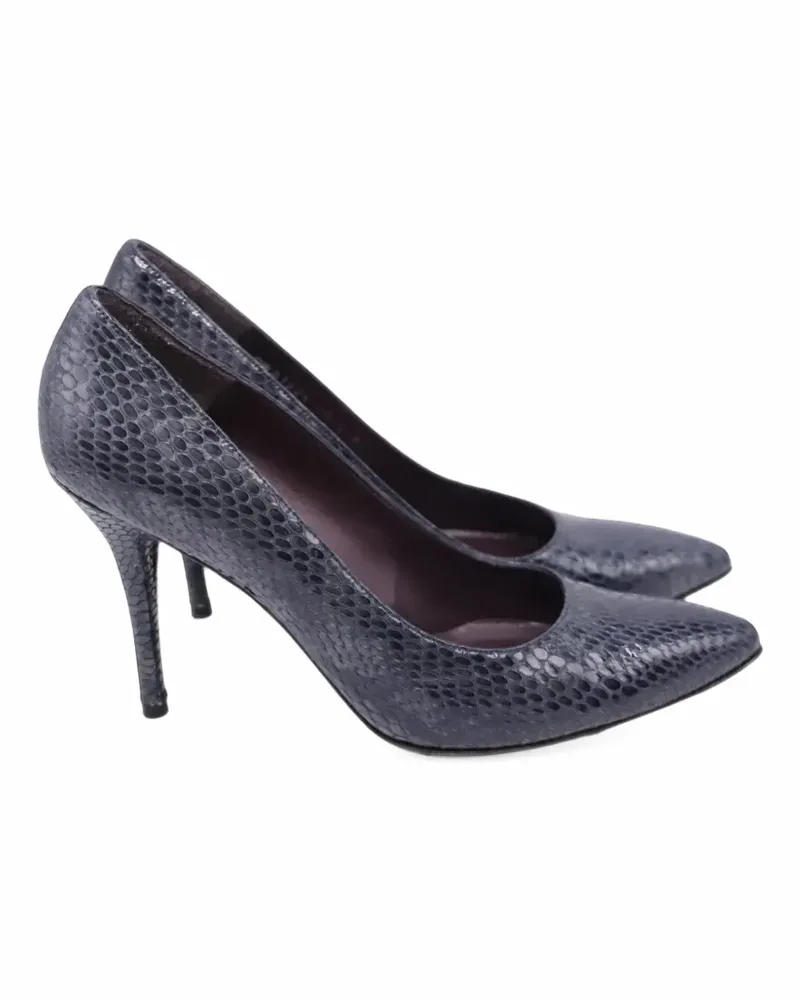 Stuart Weitzman Pumps mit Schlangenprägung - Blau Blau