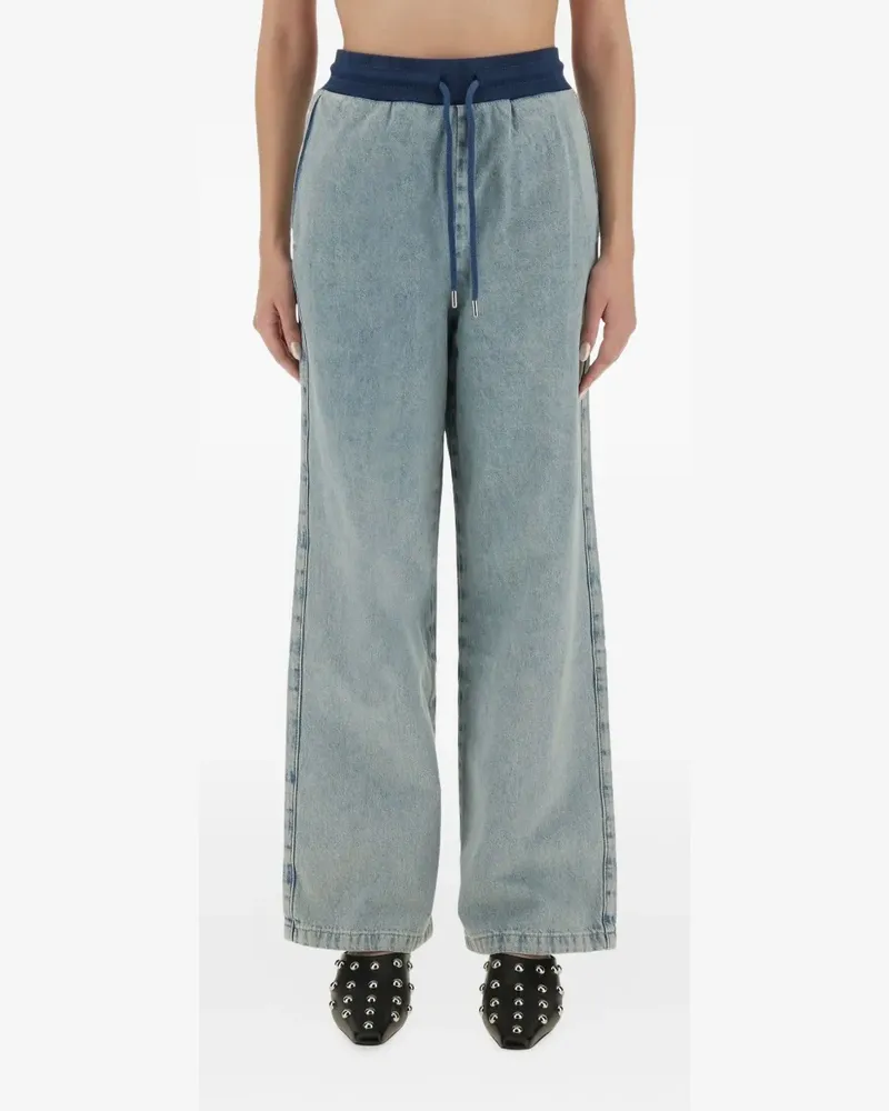 Moschino drawstring waistband trousers - Blau Blau