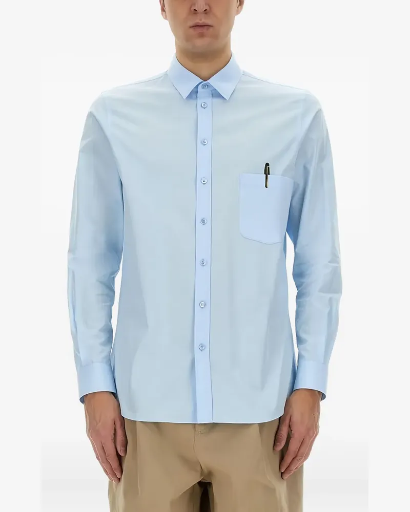 Moschino pen-print shirt - Blau Blau