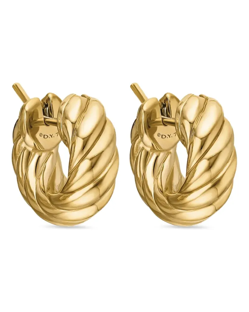 David Yurman 18kt Sculpted Cable Gelbgoldcreolen 14,4mm Gold