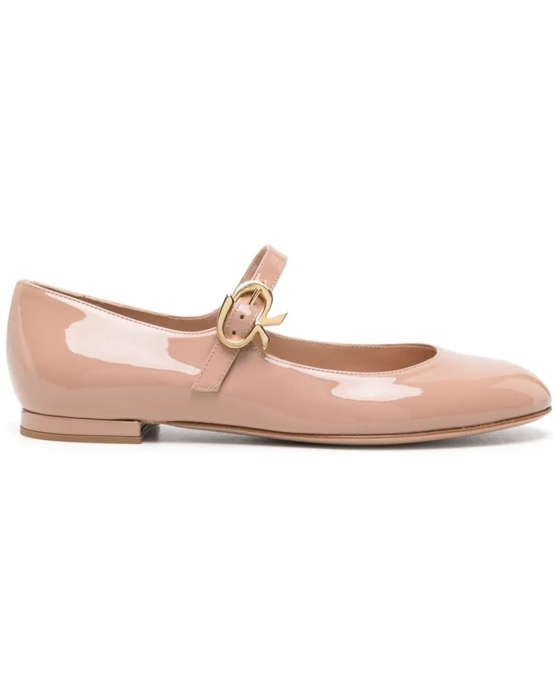 Gianvito Rossi Mary Ribbon 05 Ballerinas - Nude Nude