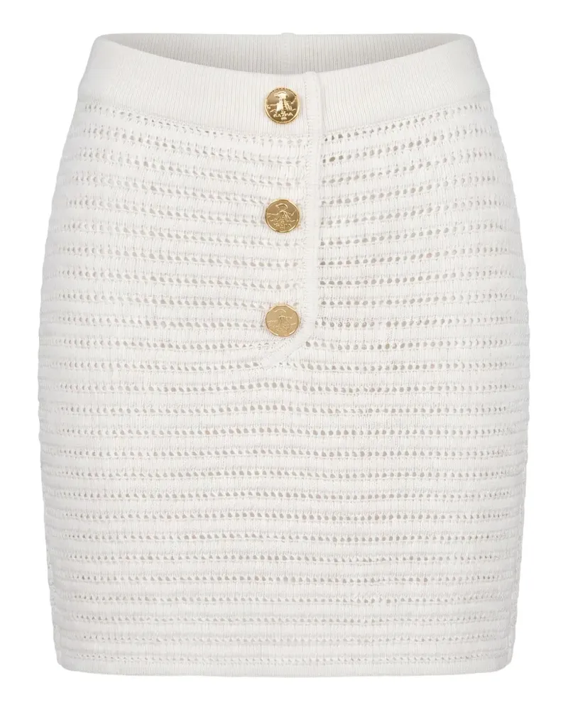 Le Kasha 1918 button-fastening mini skirt - Weiß Weiß
