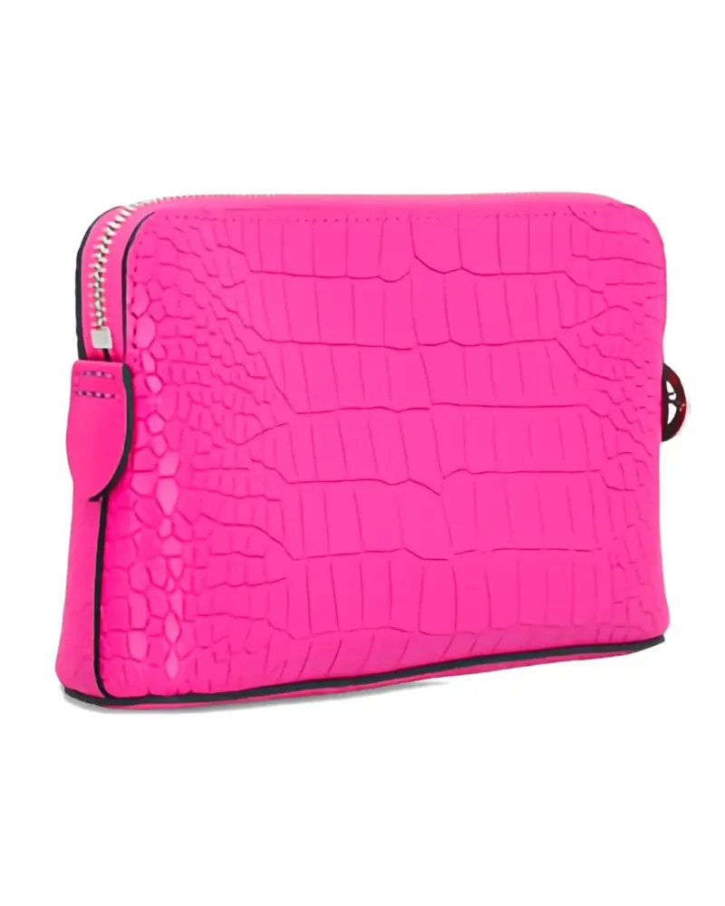 Longchamp Clutch mit Kroko-Optik - Rosa Rosa