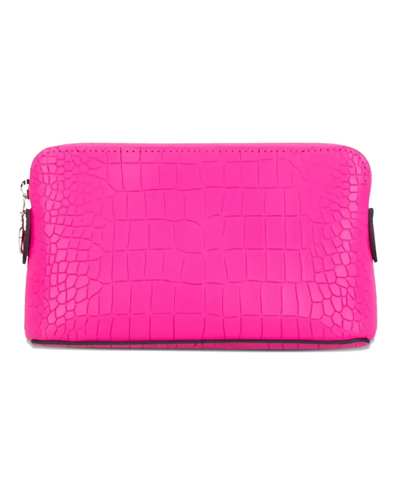 Longchamp Clutch mit Kroko-Optik - Rosa Rosa