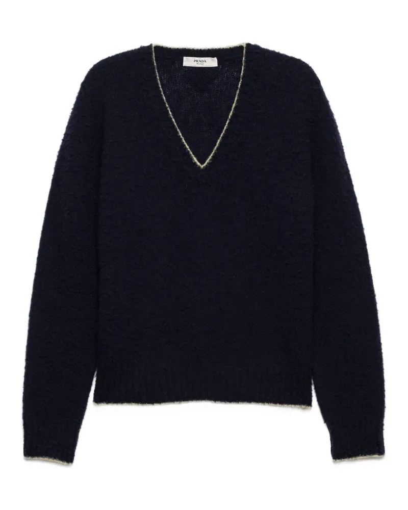 Prada wool V-neck sweater - Blau Blau
