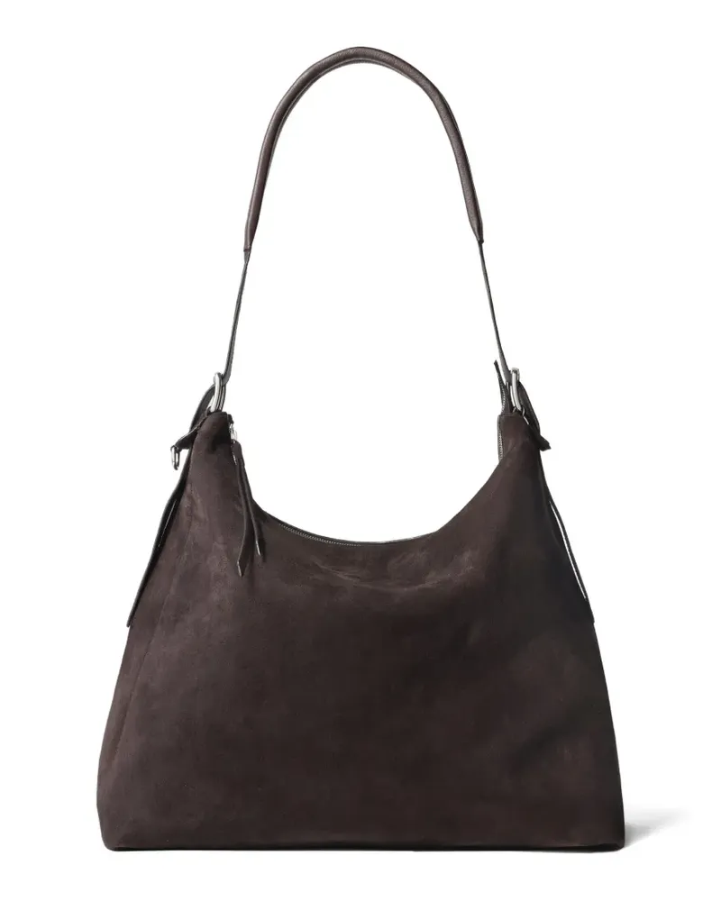 Christophe Lemaire Schultertasche aus Wildleder - Braun Braun