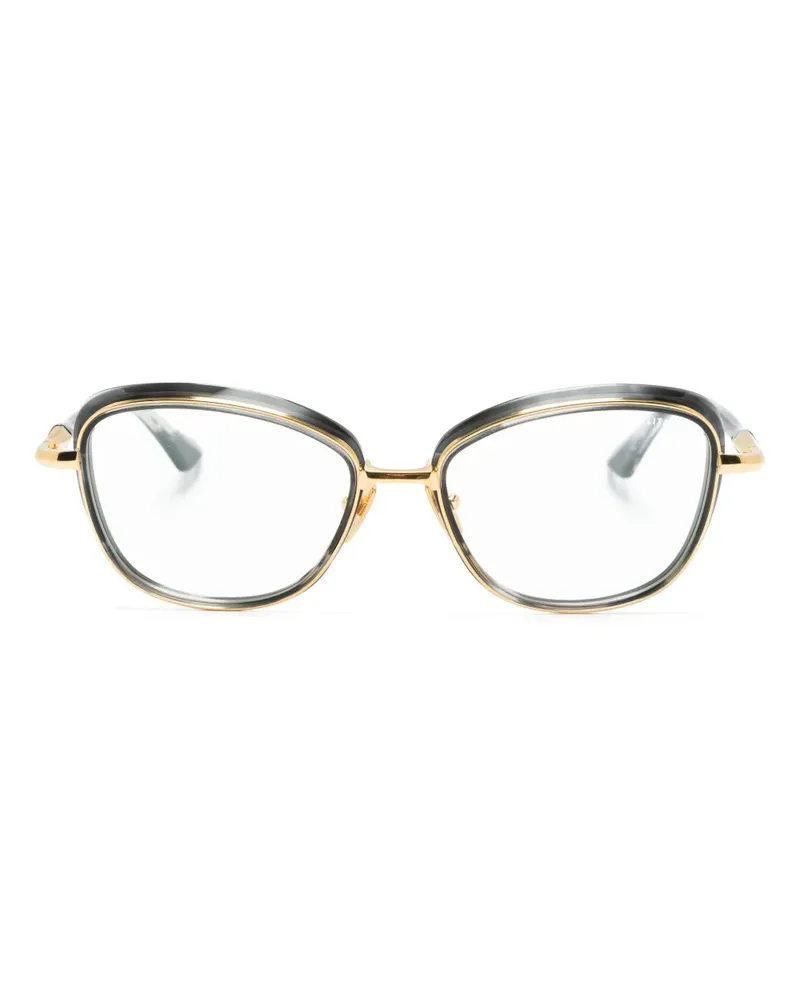 DITA Eckige Litavu Brille - Schwarz Schwarz