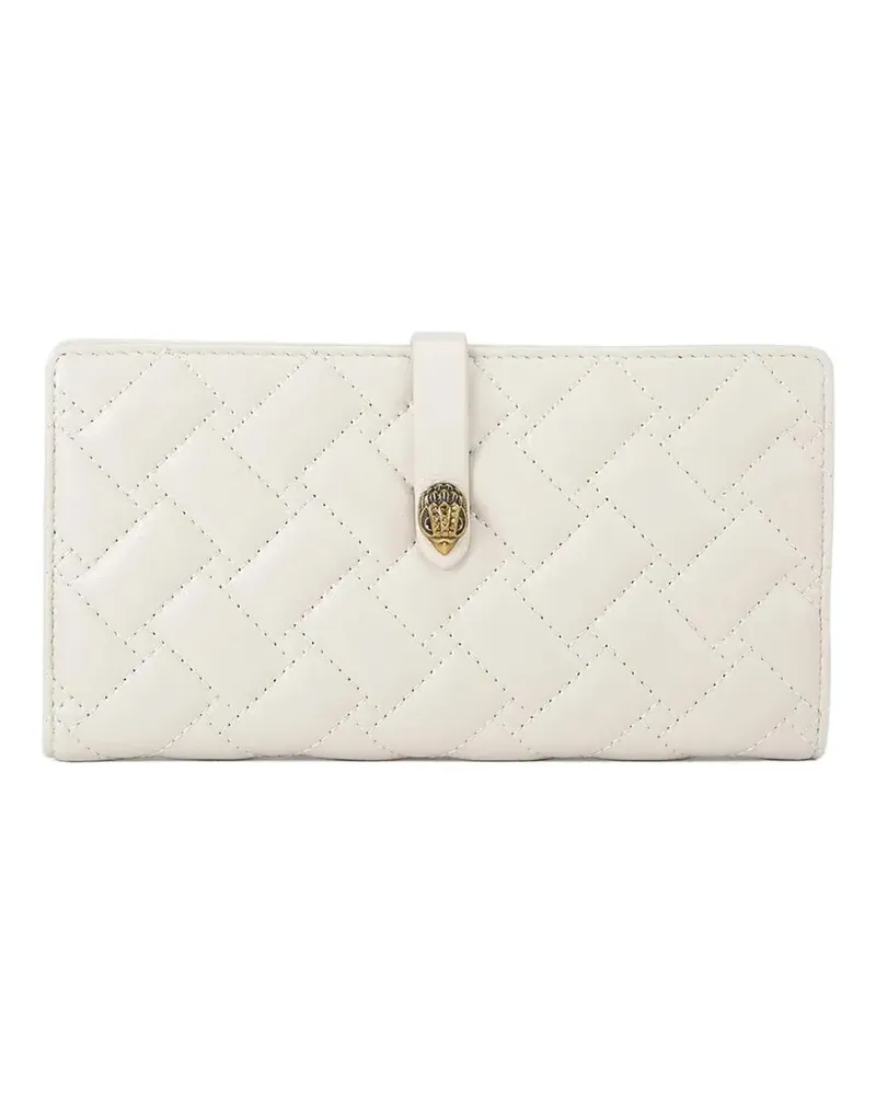 Kurt Geiger eagle-plaque quilted wallet - Nude Nude