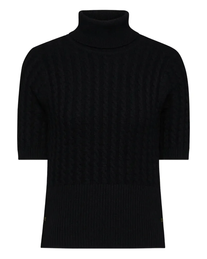 Thom Browne short-sleeve turtleneck sweater - Schwarz Schwarz