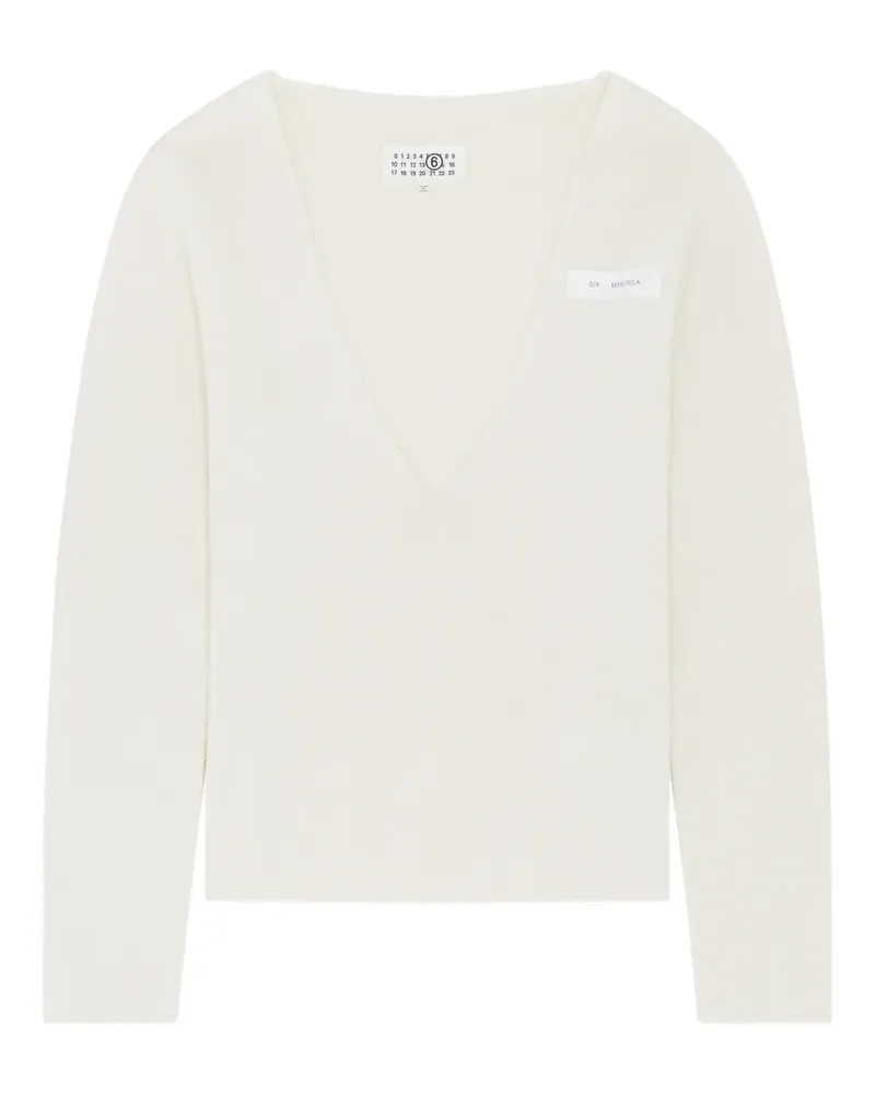 Maison Margiela Pullover mit V-Ausschnitt - Nude Nude