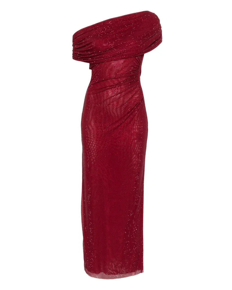 Self-Portrait Drapiertes Midikleid - Rot Rot