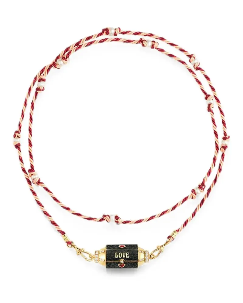 Marie Lichtenberg Love is Blind Halskette mit Diamant und Rubin - Gold Gold
