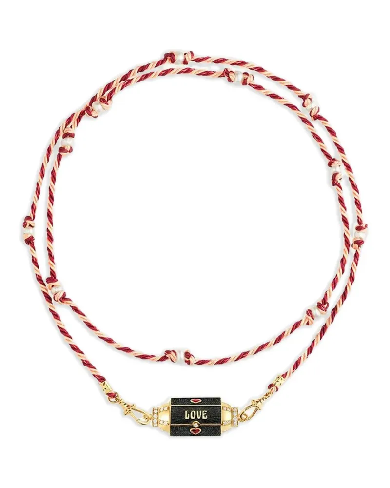 Marie Lichtenberg Love is Blind Halskette mit Diamant und Rubin - Gold Gold