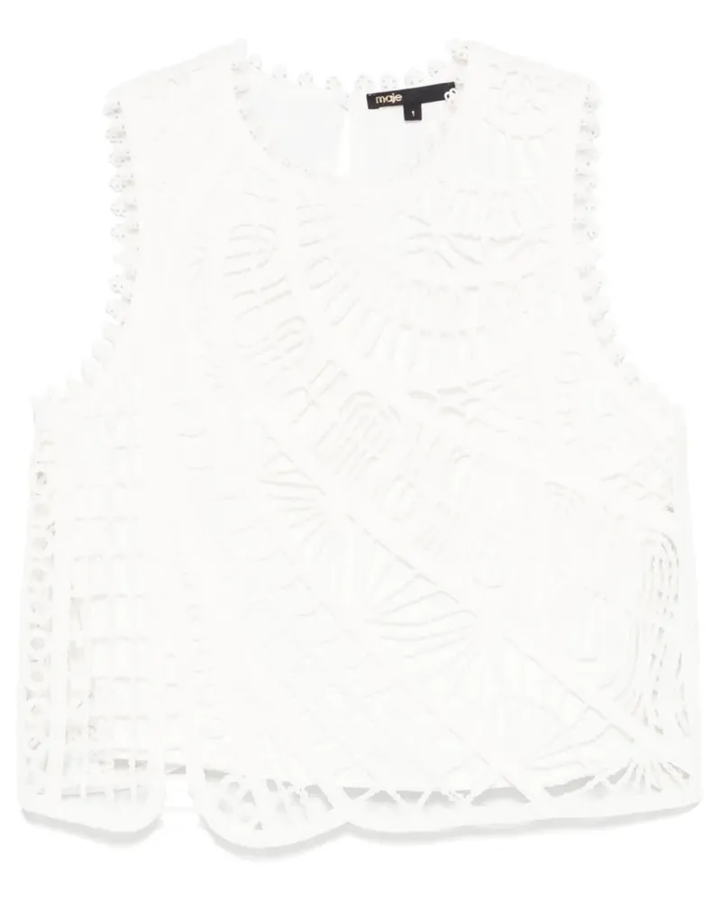 Maje Besticktes Tanktop - Weiß Weiß