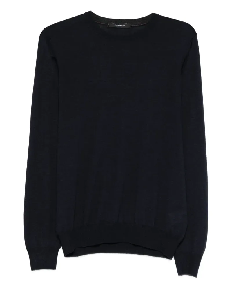 Tagliatore Fein gestrickter Pullover - Blau Blau