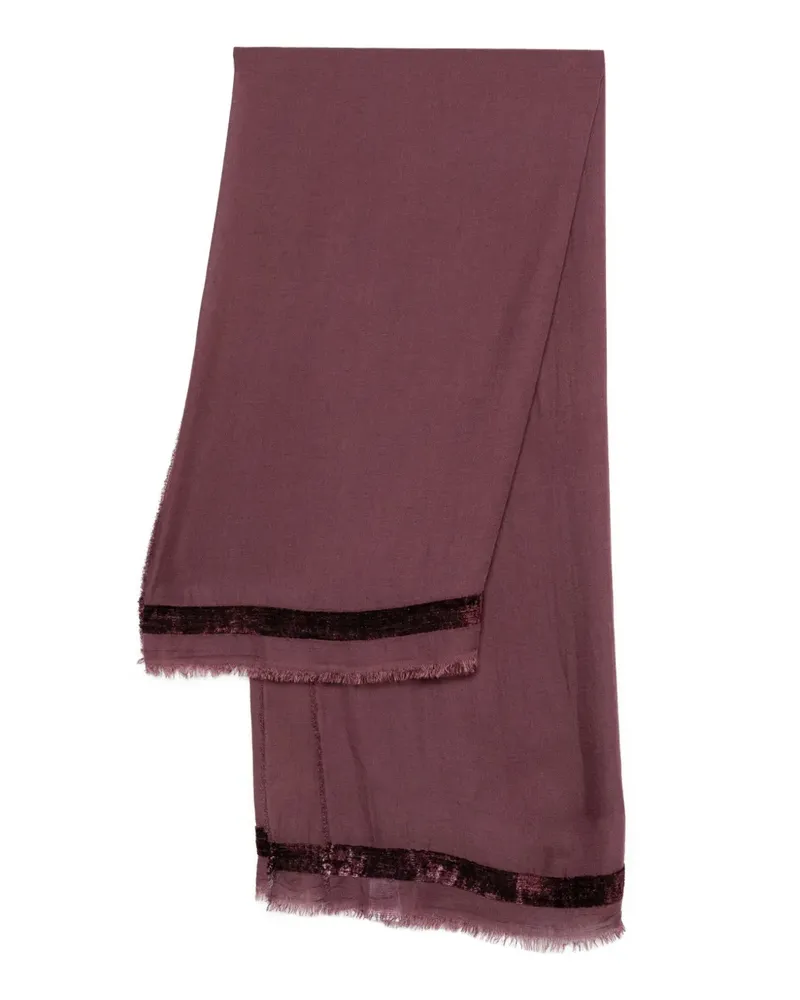 Faliero Sarti fringed-trim scarf - Violett Violett