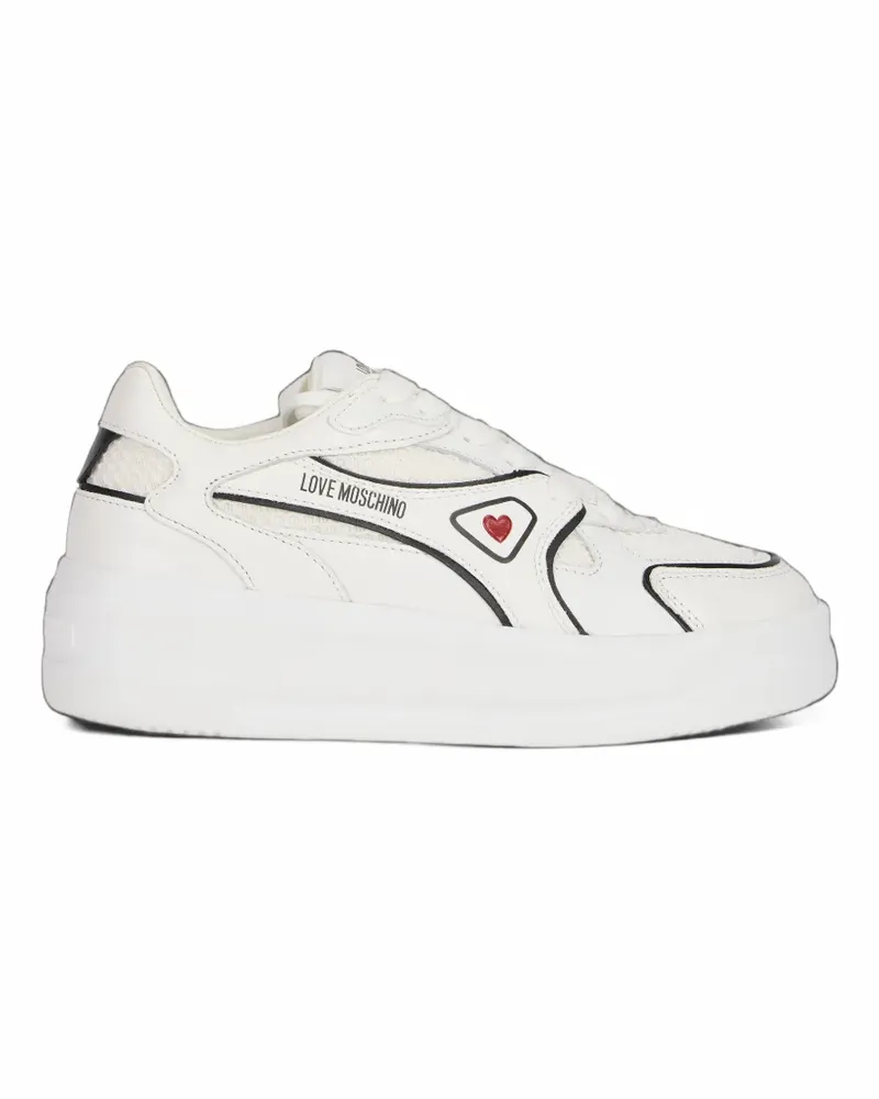 Moschino heart-motif sneakers - Weiß Weiß