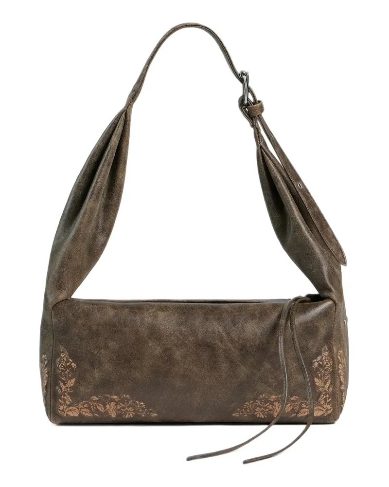 Maison Margiela Mittelgroße Box East-West-Tasche - Braun Braun