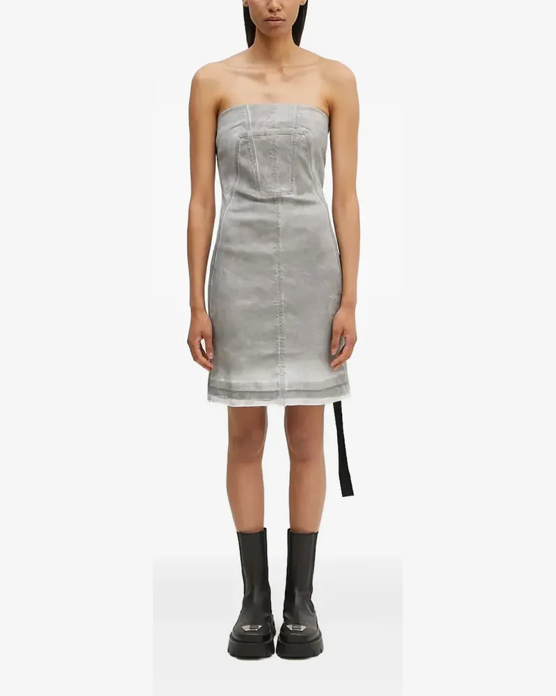 DRKSHDW by Rick Owens Schulterfreies Midikleid mit Nahtdetail - Grau Grau