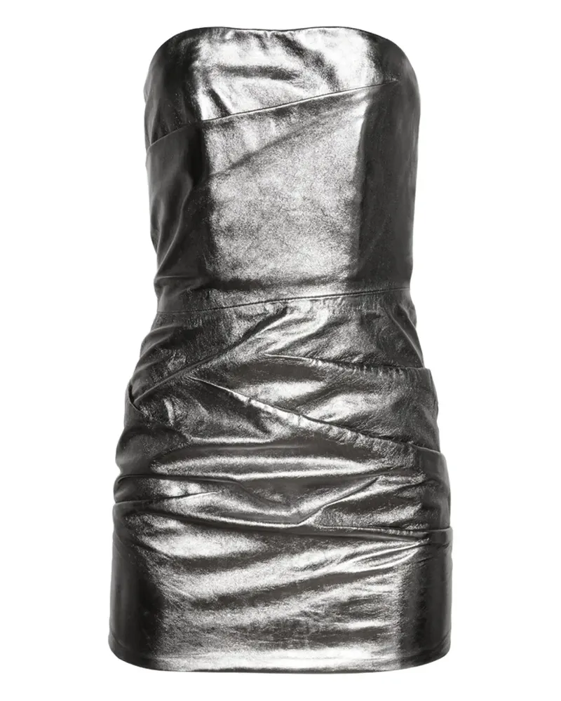 ATTICO Mirror Minikleid - Silber Silber