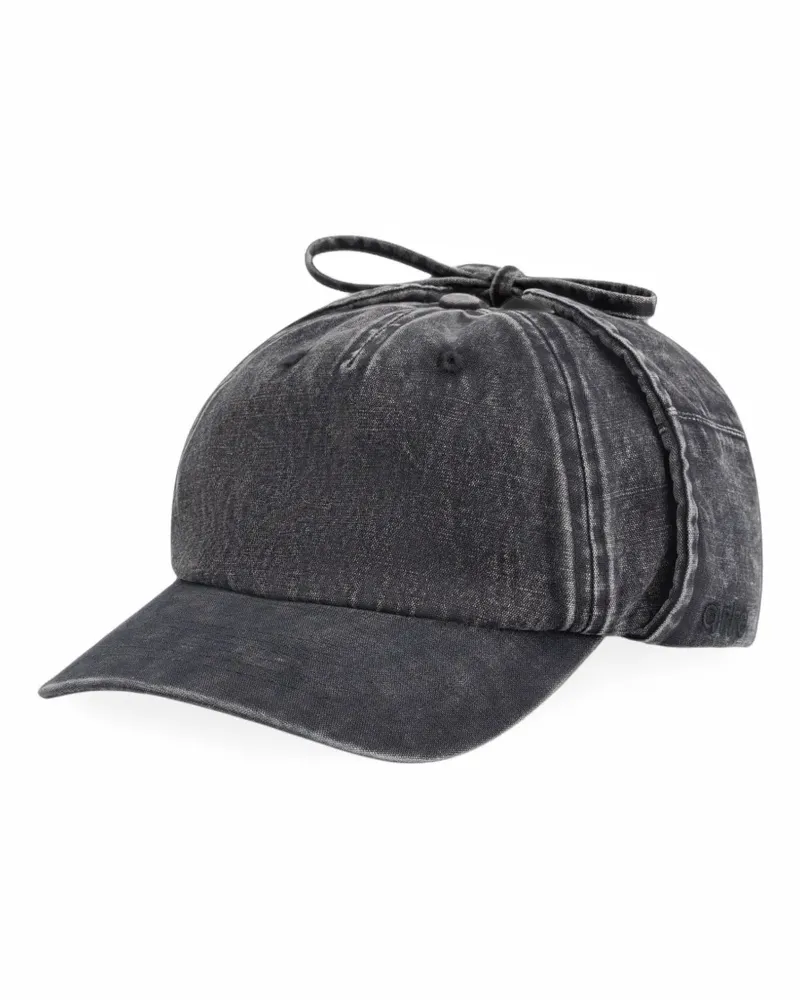 Arte Antwerp faded ear-flap cap - Schwarz Schwarz