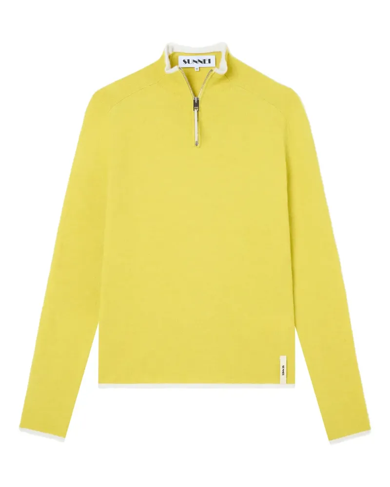SUNNEI Langarmshirt mit Reißverschluss - Gelb Gelb