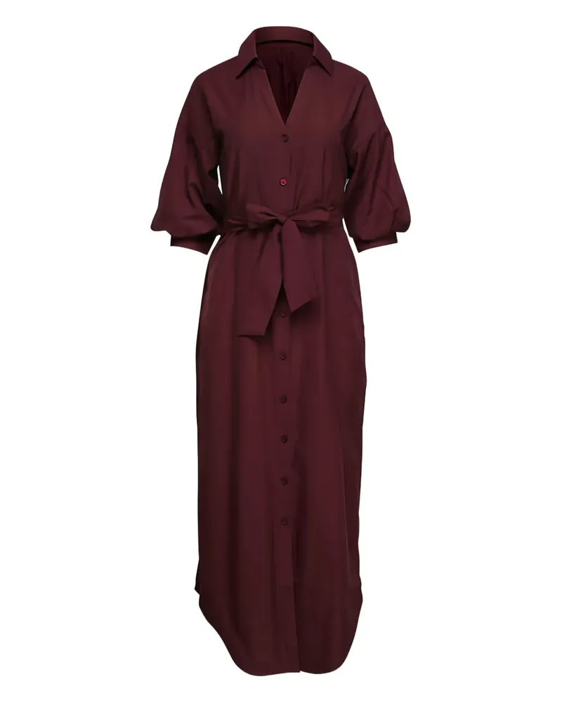 Brochu Walker Kate Barlo Kleid mit Bindegürtel - Rot Rot