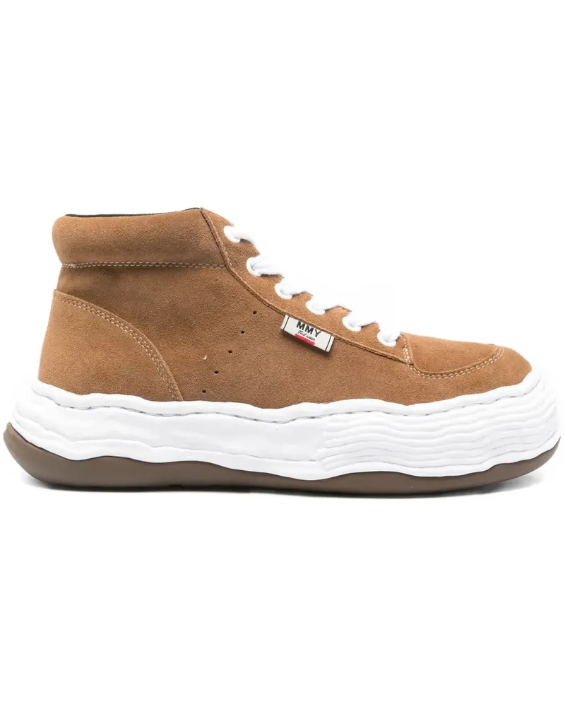 MIHARAYASUHIRO Oliver suede high-top sneakers - Braun Braun