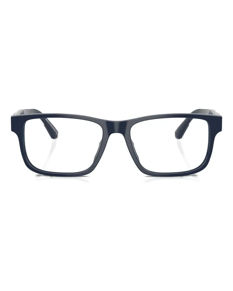 Emporio Armani rectangle-frame glasses - Blau Blau
