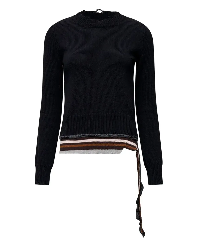 Maison Margiela Gestreifter Pullover - Schwarz Schwarz