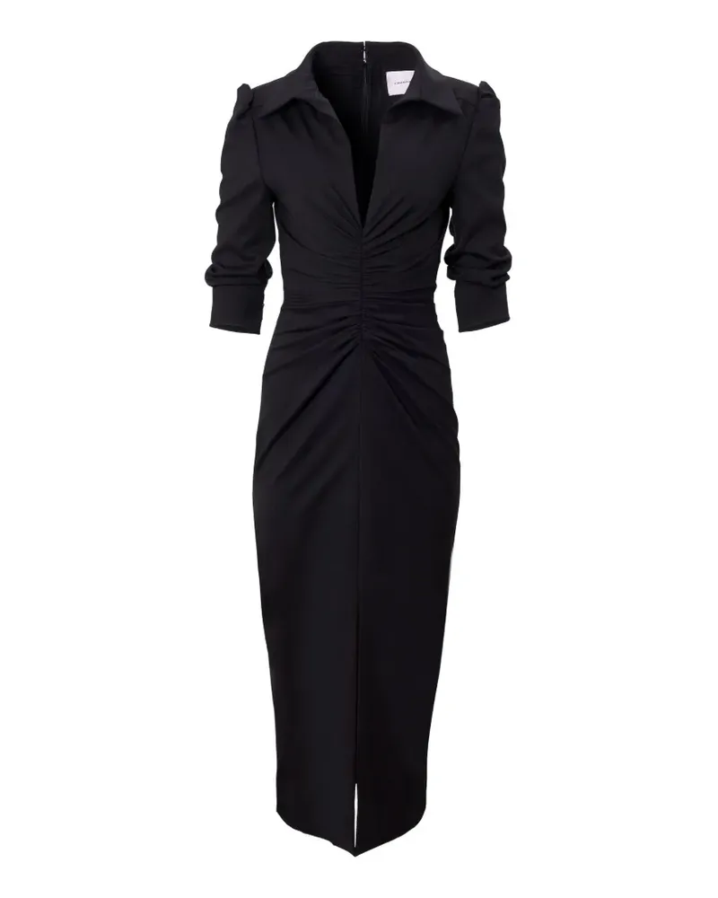 Carolina Herrera New York ruched midi dress - Schwarz Schwarz