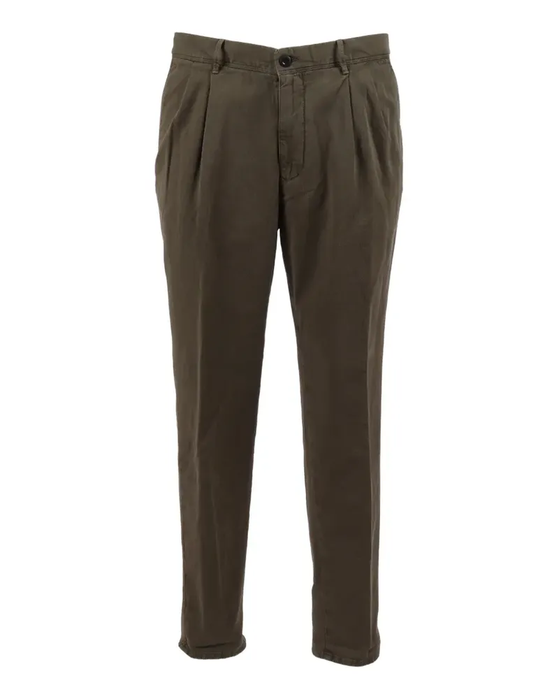 Incotex pleated-front tapered trousers - Grün Grün