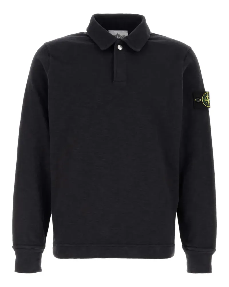 Stone Island Klassisches Poloshirt - Schwarz Schwarz