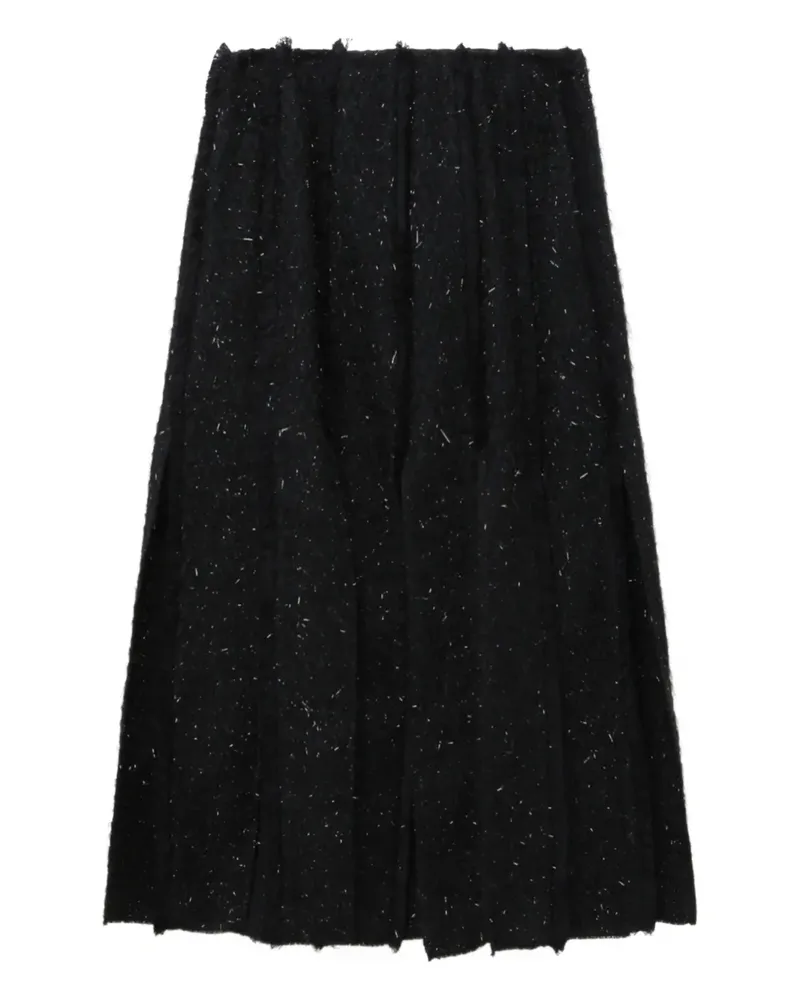 Simone Rocha Midirock mit Falten im Metallic-Look - Schwarz Schwarz