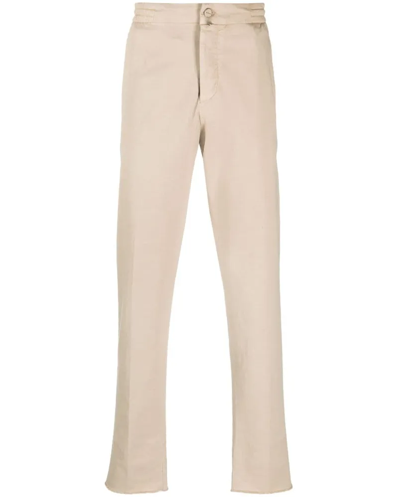 Kiton Chino mit Logo-Patch - Nude Nude