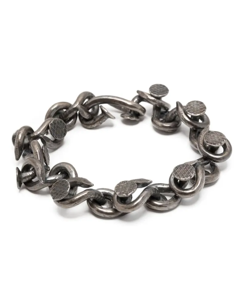 GUIDI Nagel-Armband - Silber Silber